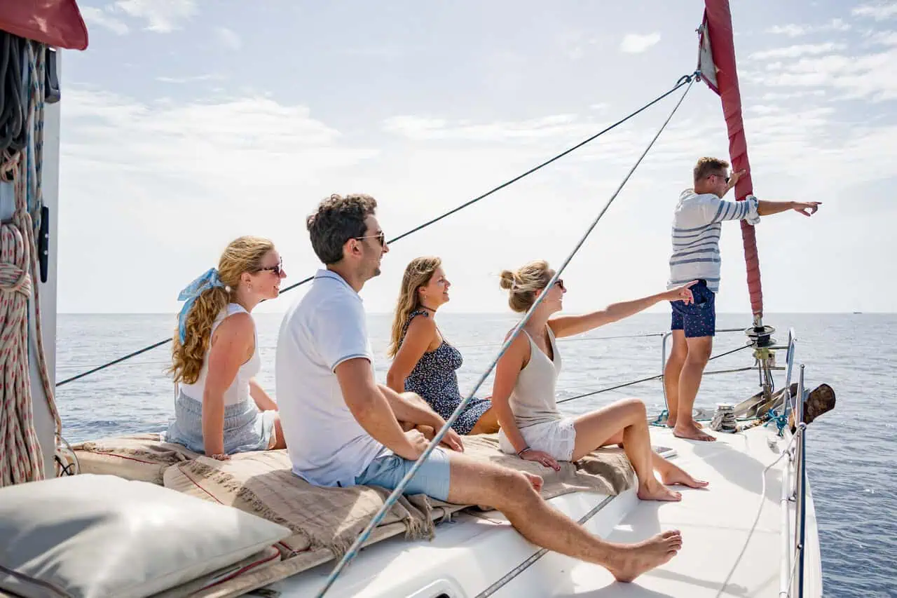 Guests enjoying a sunny whale watching tour in Costa Adeje with Atlantic Star.